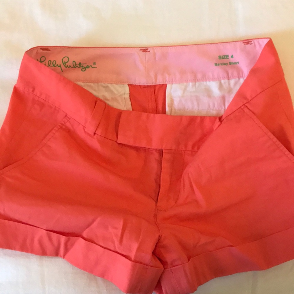 Lily Pulitzer Coral Barclays Shorts